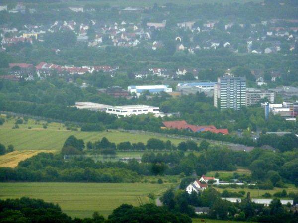 Korrigierte Aufnahme des AVZ vom Bismarckturm aus