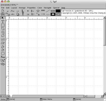 Tgif Version 4.1.45 unter Mac OS X in der X11-Umgebung