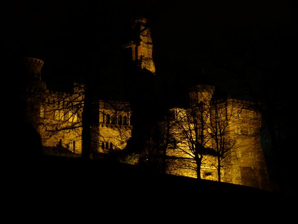 Kasseler Löwenburg bei Nacht
