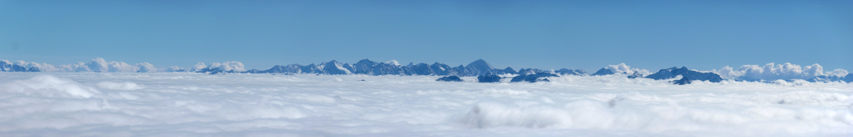Alpenpanorama von der Zugspitze aus in Richtung Süden
