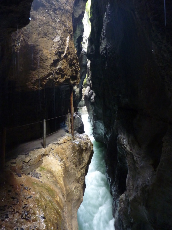 Blick in die Partnach-Klamm in Garmisch